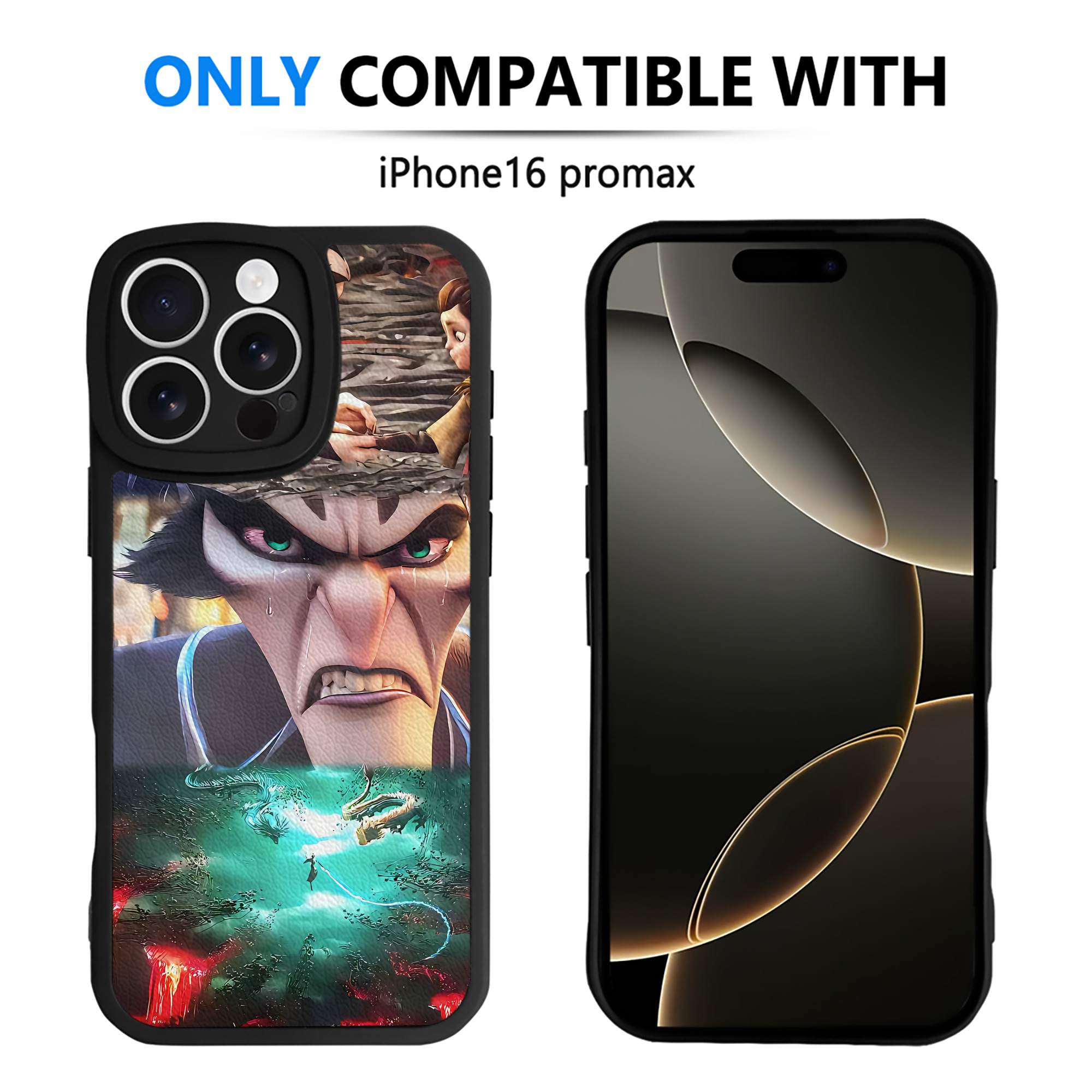 （画像用） Ne Zha 2 ナタ 魔童の大暴れ 【iPhone 16シリーズ対応】シリコンスマホケース（レザー調） 材質：シリコン